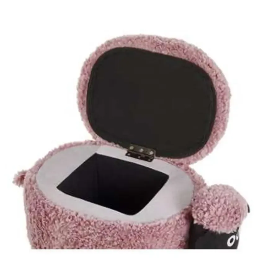 Hockers En Voetenbanken-Beliani SHEEP - Hocker - Roze - Polyester