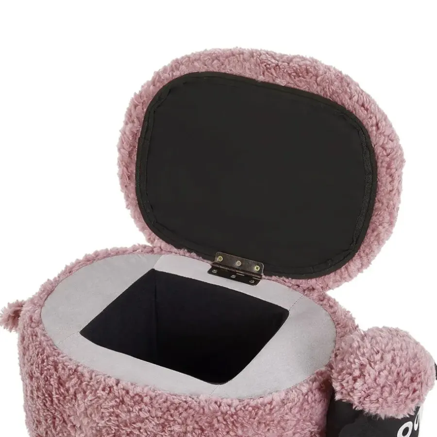 Hockers En Voetenbanken-Beliani SHEEP - Hocker - Roze - Polyester