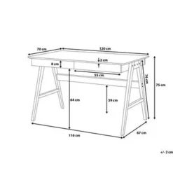 Beliani SHESLAY - Bureau - Wit - MDF