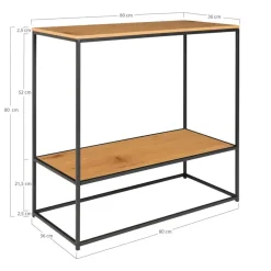 House Nordic Sidetable Bruin - Melamine - 80cm - Tafel Vita