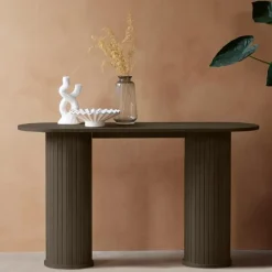 Sidetables-Giga Living Sidetable Donker Eikenhout - 130x40x75cm - Nola