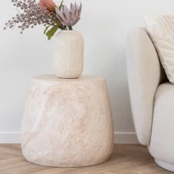 House Nordic Sidetable Fiberclay Naturel - 47,5x47,5x41cm - Bonn