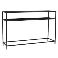 Leen Bakker Sidetable Jaxx - zwart - 79x120x35 cm