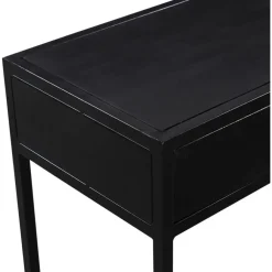Livingfurn Sidetable Rechthoek 120cm - Zwart Mangohout - Kala