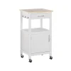 Trolleys-Beliani SIENA - Keukentrolley - Wit - MDF