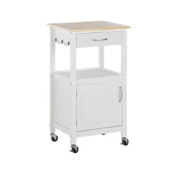 Trolleys-Beliani SIENA - Keukentrolley - Wit - MDF