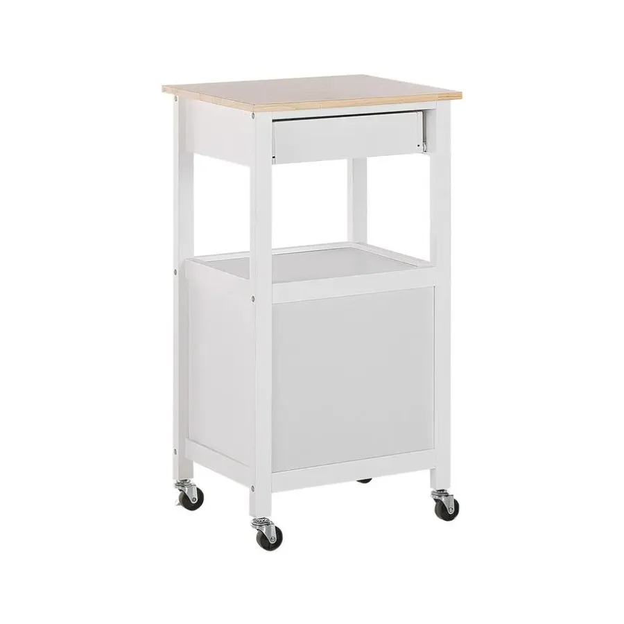 Trolleys-Beliani SIENA - Keukentrolley - Wit - MDF