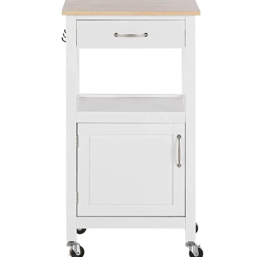 Trolleys-Beliani SIENA - Keukentrolley - Wit - MDF