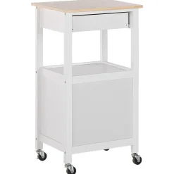 Trolleys-Beliani SIENA - Keukentrolley - Wit - MDF