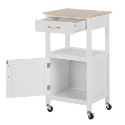 Trolleys-Beliani SIENA - Keukentrolley - Wit - MDF