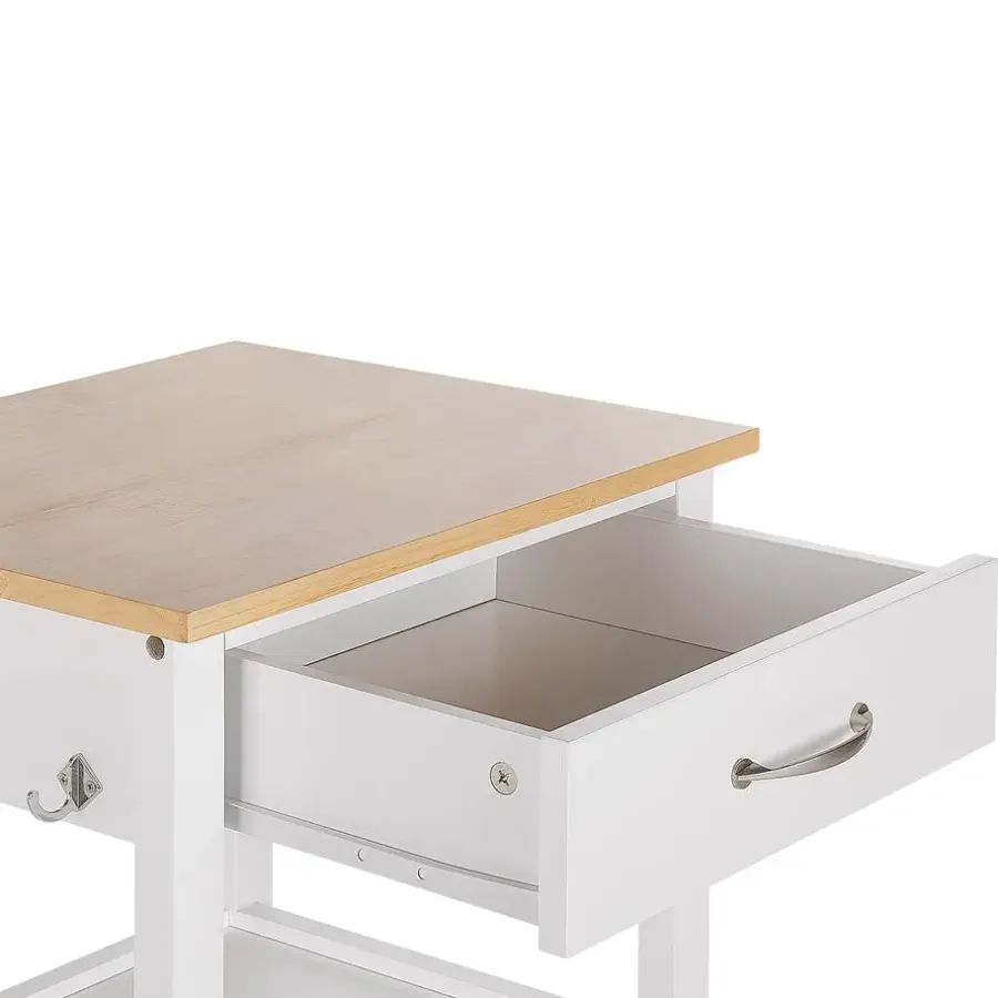 Trolleys-Beliani SIENA - Keukentrolley - Wit - MDF