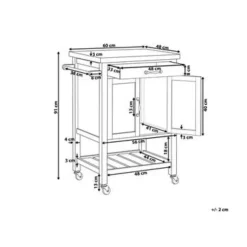 Trolleys-Beliani SIENA - Keukentrolley - Zwart - MDF