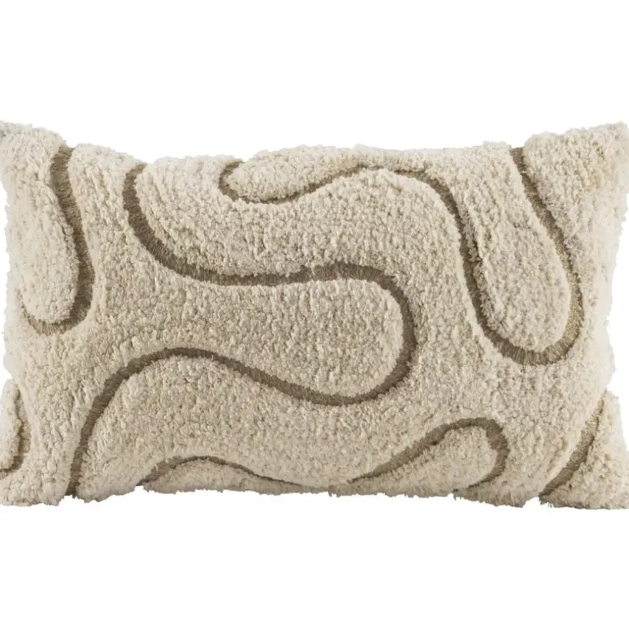 Leen Bakker Sierkussen Guust - off-white/taupe - 30x50 cm
