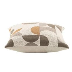 Sierkussens-Leen Bakker Sierkussen Jesper - off-white/bruin/grijs - 45x45 cm