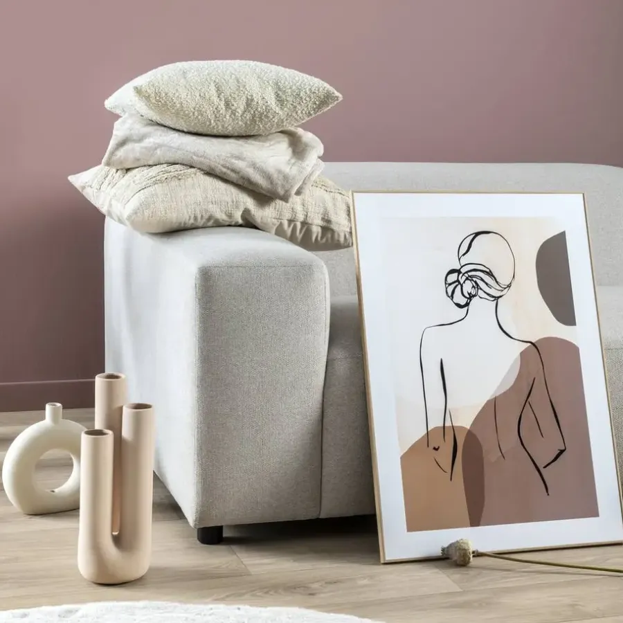 Leen Bakker Sierkussen Mels - off-white - 40x60 cm