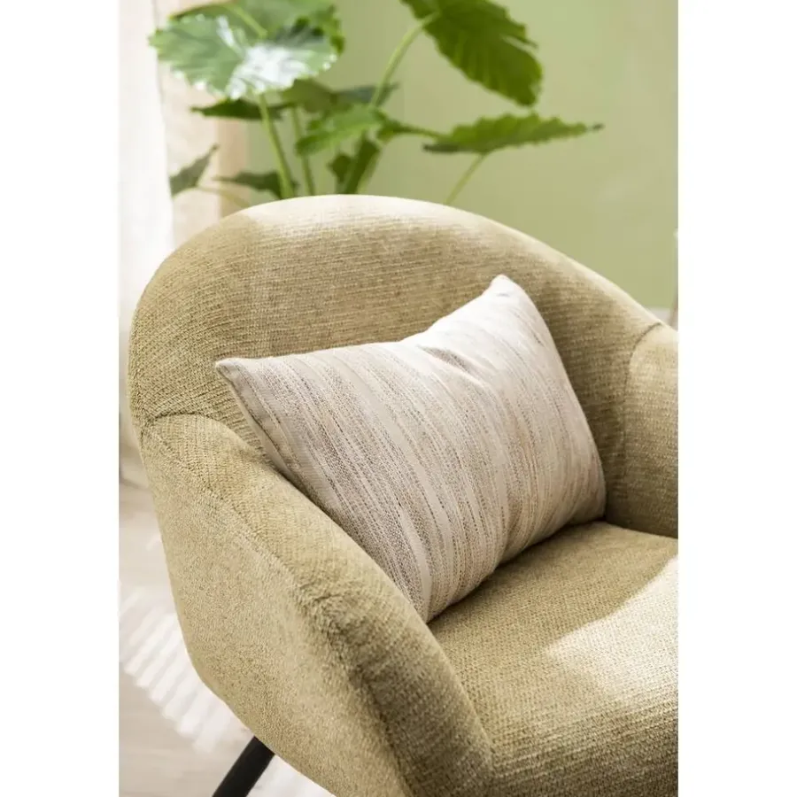 Leen Bakker Sierkussen Solane - naturel/goud - 30x50 cm