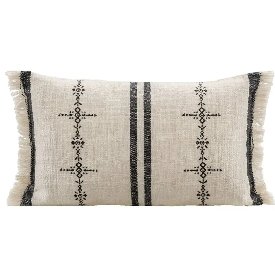 Sierkussens-Leen Bakker Sierkussen Xavi - off-white/zwart - 30x50 cm