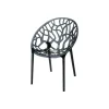 Tuinstoelen-Siesta Exclusive Siesta Crystal stapelbare stoel - Black Transparant