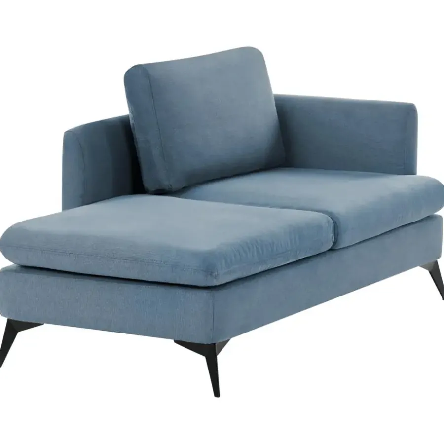 Leen Bakker SIEVOZ - Chaise longue - Blauw - Rechtszijdig - Polyester