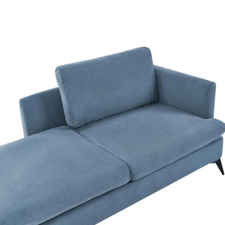 Leen Bakker SIEVOZ - Chaise longue - Blauw - Rechtszijdig - Polyester