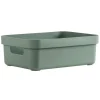 Opbergboxen-Leen Bakker Sigma home box 9 liter - donkergroen - 35,2x25,3x12,2 cm