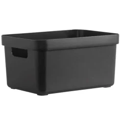Opbergboxen-Leen Bakker Sigma home box 13 liter - zwart - 35,2x25,3x18,3 cm