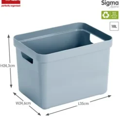 Opbergboxen-Sunware Sigma home opbergbox 18L blauw