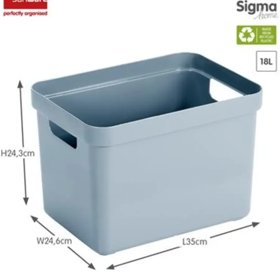 Opbergboxen-Sunware Sigma home opbergbox 18L blauw