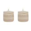 Beliani SILOPI - Mand set van 2 - Beige - Katoen