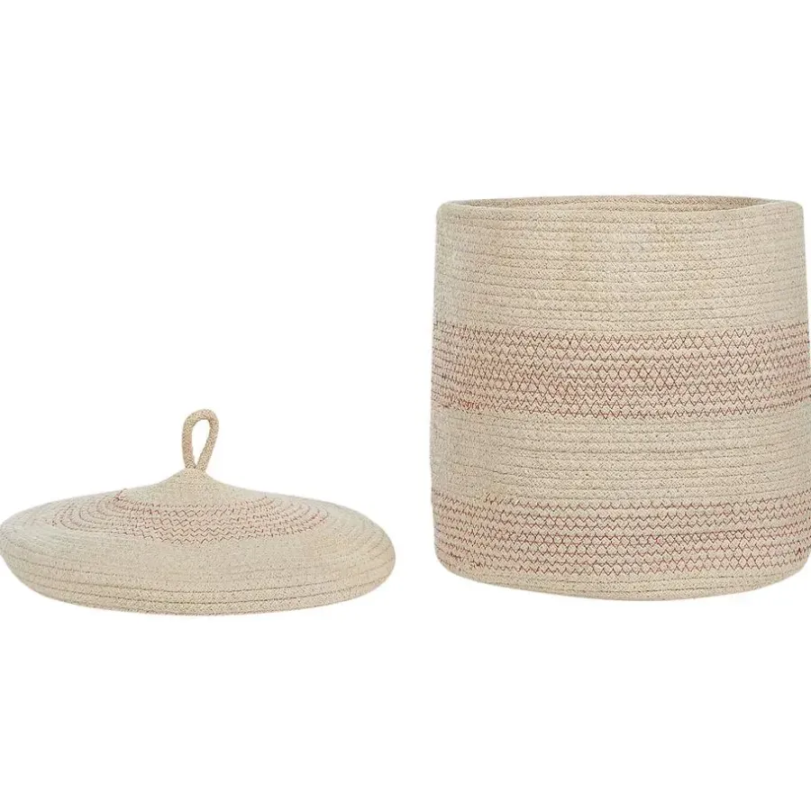 Beliani SILOPI - Mand set van 2 - Beige - Katoen