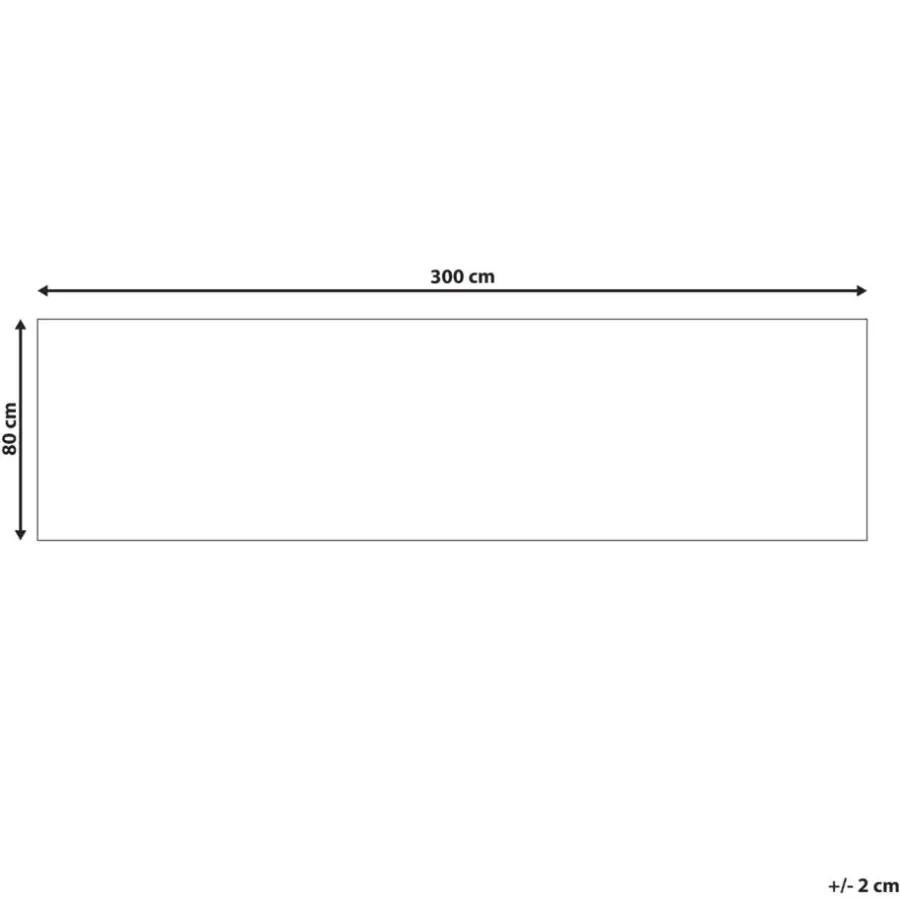 Tapijtlopers En Keukenlopers-Beliani SINANKOY - Loper tapijt - Zwart - 80 x 300 cm - Jute