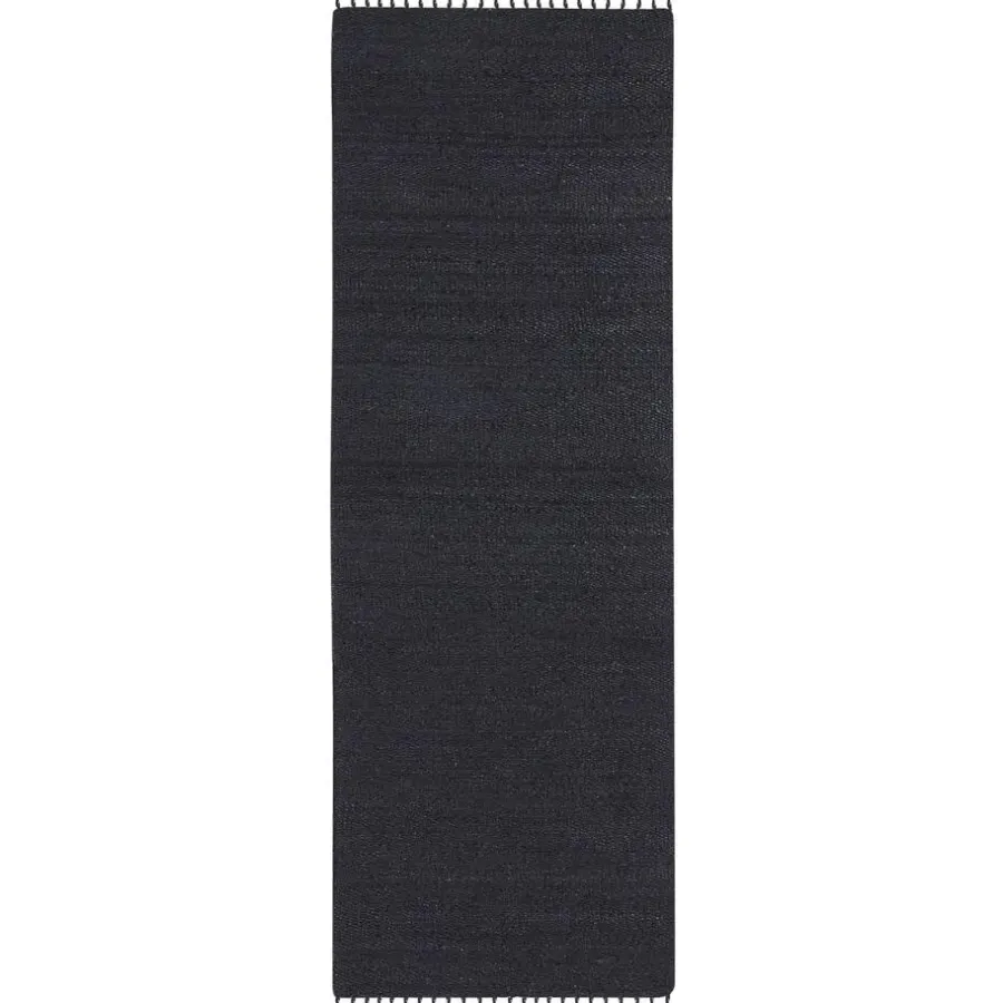Tapijtlopers En Keukenlopers-Beliani SINANKOY - Loper tapijt - Zwart - 80 x 300 cm - Jute