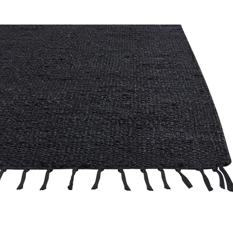 Tapijtlopers En Keukenlopers-Beliani SINANKOY - Loper tapijt - Zwart - 80 x 300 cm - Jute