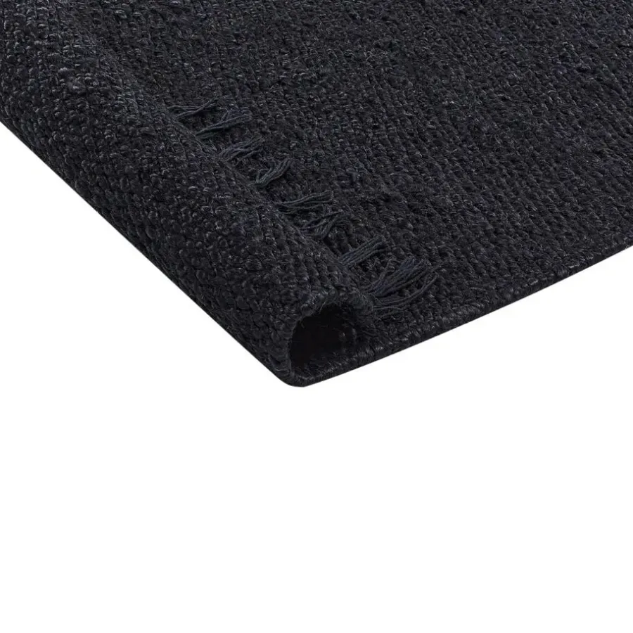 Tapijtlopers En Keukenlopers-Beliani SINANKOY - Loper tapijt - Zwart - 80 x 300 cm - Jute