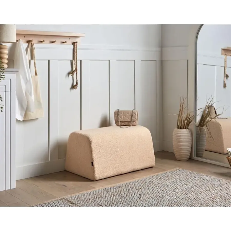 Poefen-Leen Bakker SINCLAIR - Poef - Beige - Bouclé