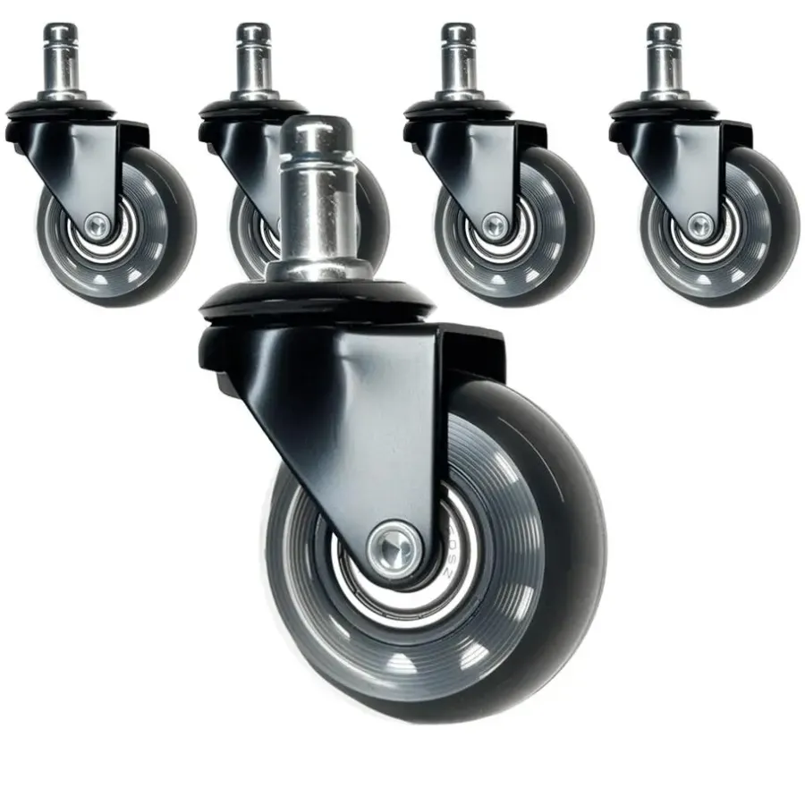 Bureaustoelen|Bureaustoelen-Sedero Skate wielen voor bureaustoel - Set van 5 - 50 mm