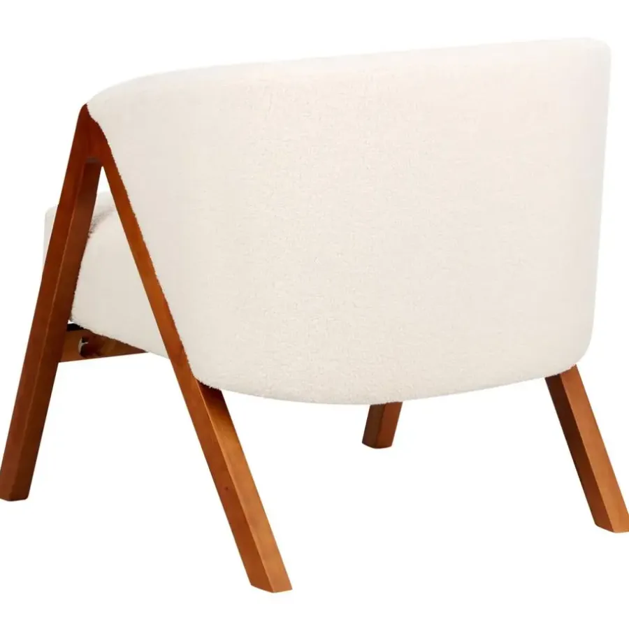 Beliani SKEI - Fauteuil - Wit - Bouclé