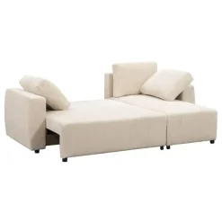 Slaapbanken|Slaapbanken-Leen Bakker Slaapbank Novara - ecru - 85x230x155 cm