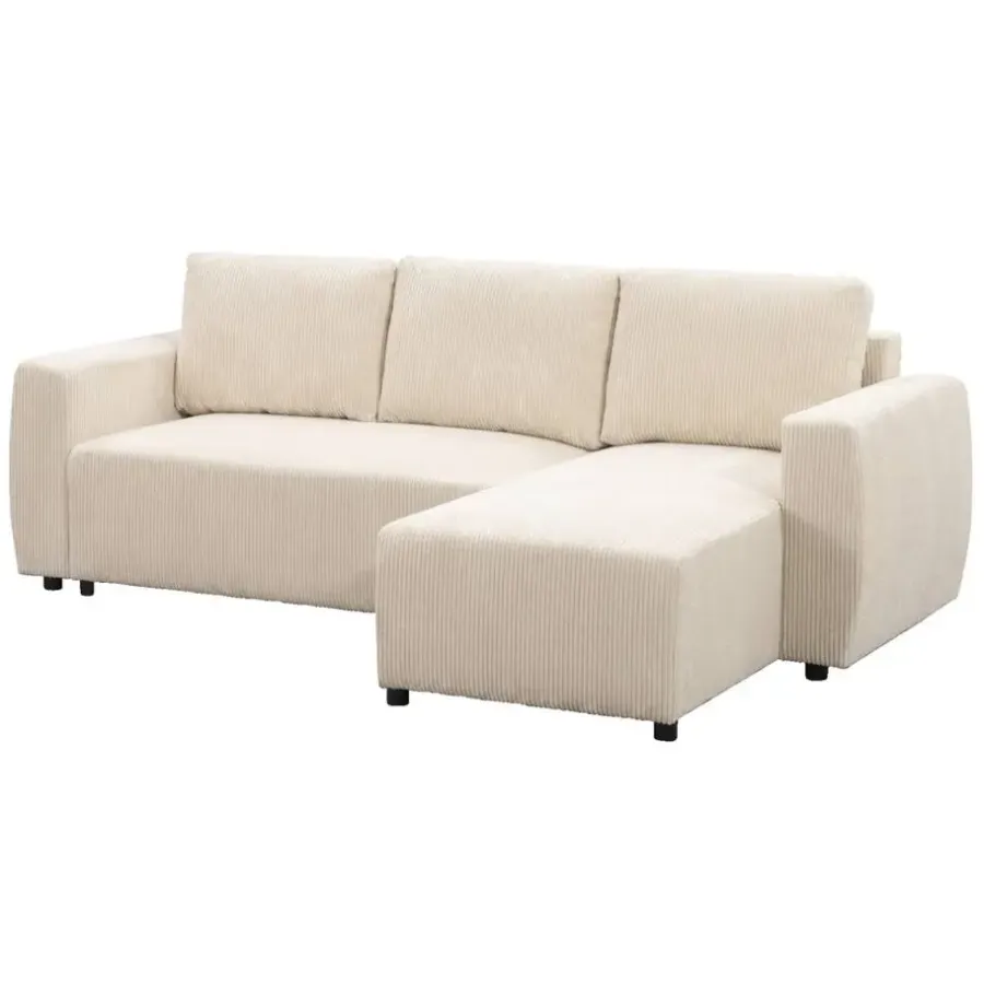 Slaapbanken|Slaapbanken-Leen Bakker Slaapbank Novara - ecru - 85x230x155 cm