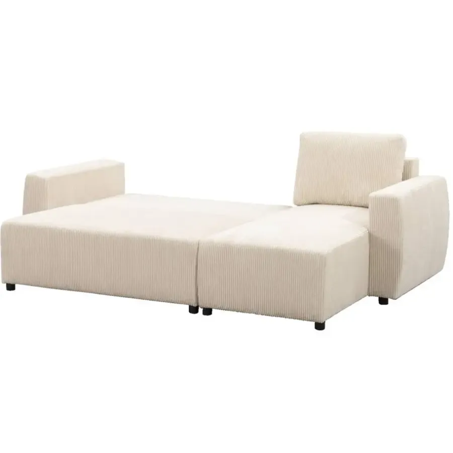 Slaapbanken|Slaapbanken-Leen Bakker Slaapbank Novara - ecru - 85x230x155 cm