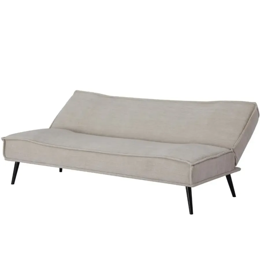 Giga Meubel Slaapbank 3-Zits - Beige Stof - Zithoogte 43cm - 181x83x81cm - Mali