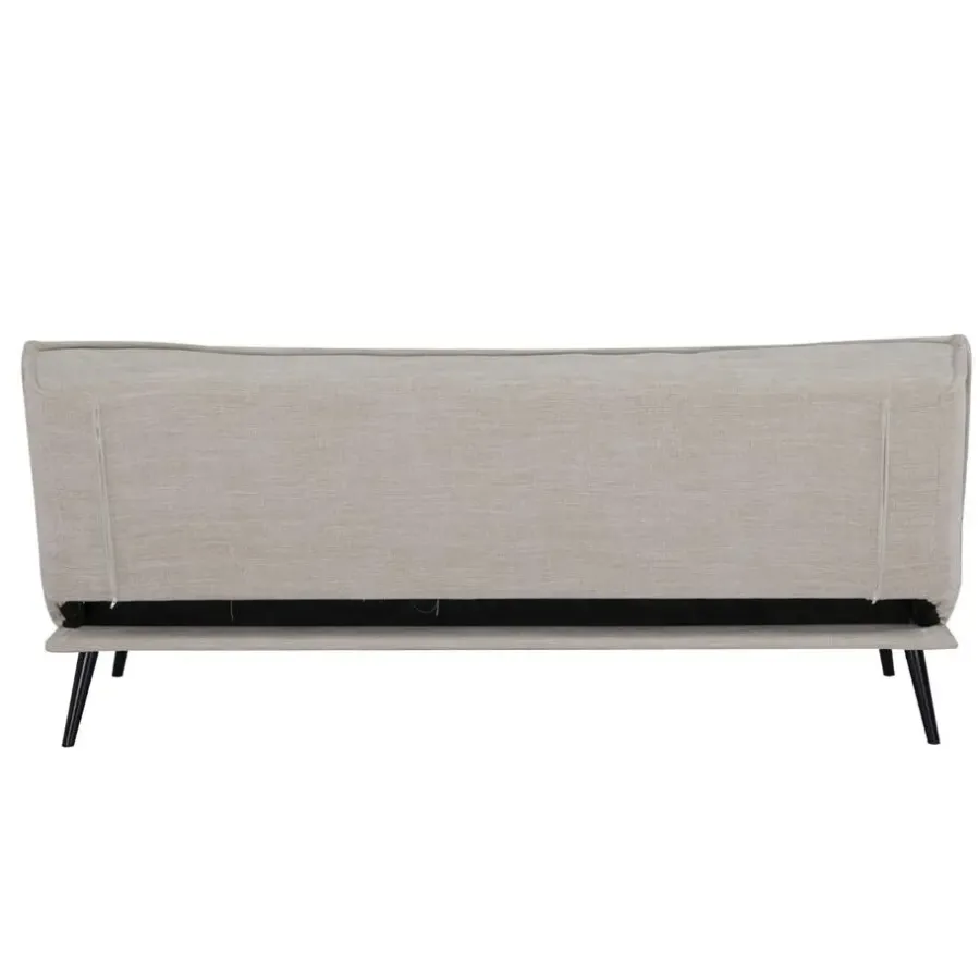Giga Meubel Slaapbank 3-Zits - Beige Stof - Zithoogte 43cm - 181x83x81cm - Mali