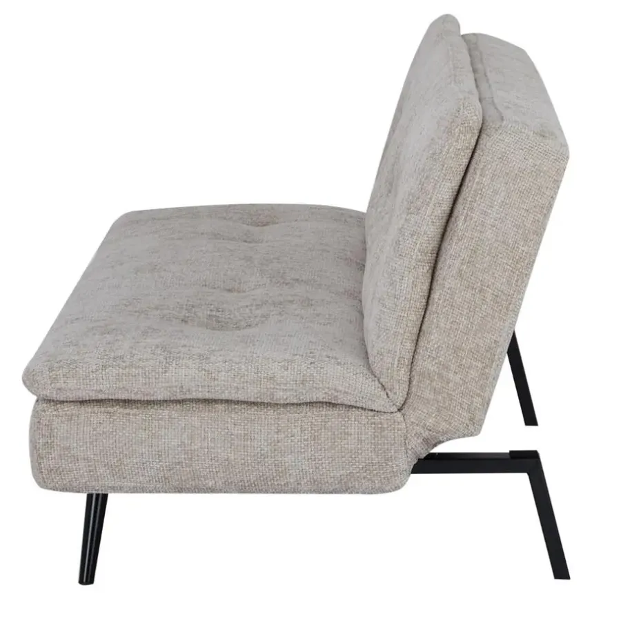 Giga Meubel Slaapbank 3-Zits - Beige Stof - Zithoogte 41cm - 179x87x80cm - Olive