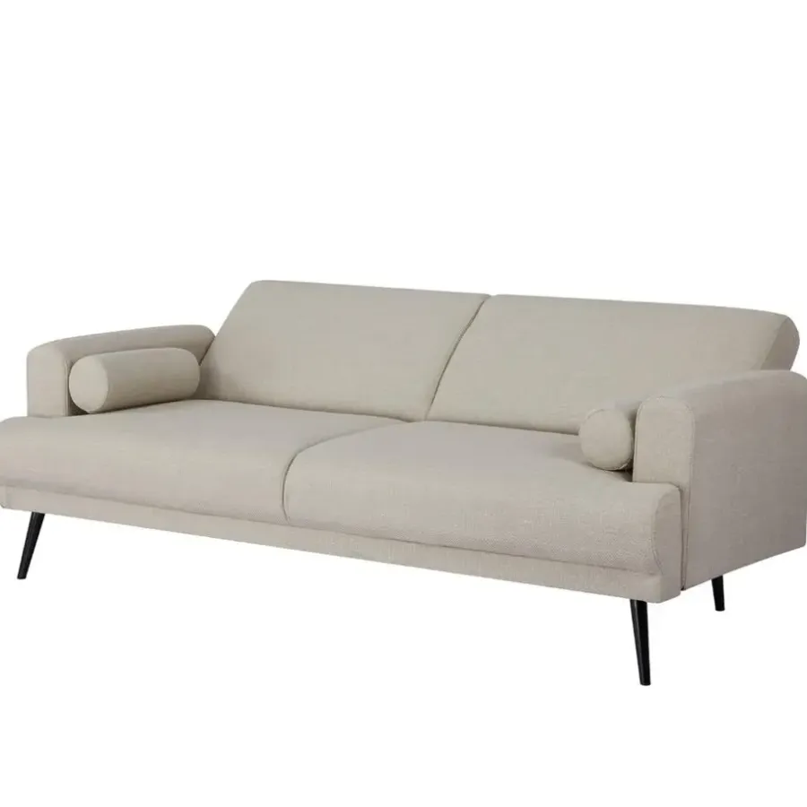 Giga Meubel Slaapbank 3-Zits - Beige Stof - Zithoogte 47cm - 209x91x85cm - Jason