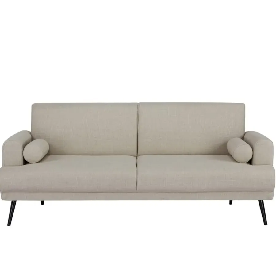 Giga Meubel Slaapbank 3-Zits - Beige Stof - Zithoogte 47cm - 209x91x85cm - Jason
