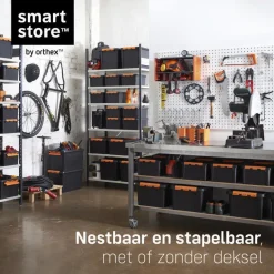 Opbergboxen-SmartStore Stevige Opbergbox 49L Set van 2 - 59x39x34cm