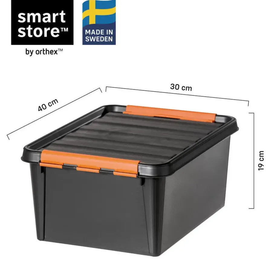 Opbergboxen-SmartStore Stevige Opbergbox 14L Set van 3 - 40x30x19cm
