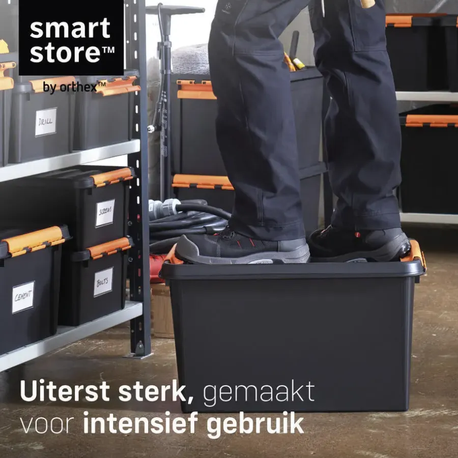 Opbergboxen-SmartStore Stevige Opbergbox 14L Set van 3 - 40x30x19cm