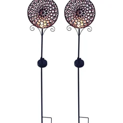 Luxform Solar Grondspies Tuinlamp - Mandala - 2 stuks