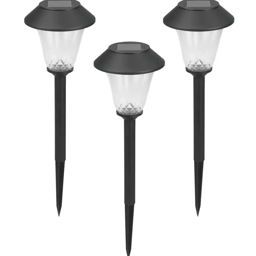 Buitenverlichting|Solar Tuinverlichting-Luxform Solar Tuinlamp - St. Tropez - 3 stuks - 5 Lumen
